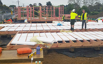 TTT Deep Pile Foundations being installed for a new swimming pool facility.