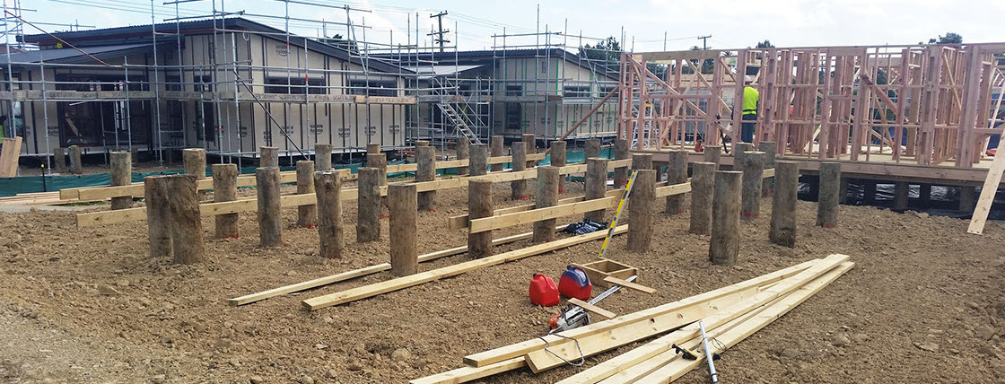 TTT Deep Pile Foundations being installed for a new swimming pool facility.