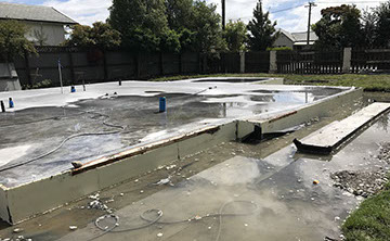 TTT Deep Pile Foundations being installed for a new swimming pool facility.