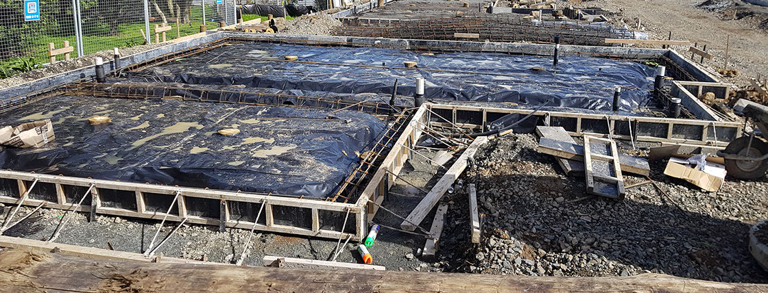 TTT Deep Pile Foundations being installed for a new swimming pool facility.