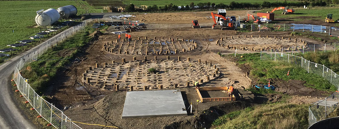 TTT Deep Pile Foundations being installed for a new swimming pool facility.