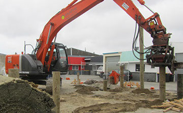 TTT Deep Pile Foundations being installed for a new commercial building.