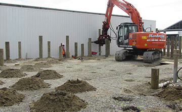 TTT Deep Pile Foundations being installed for a new commercial building.