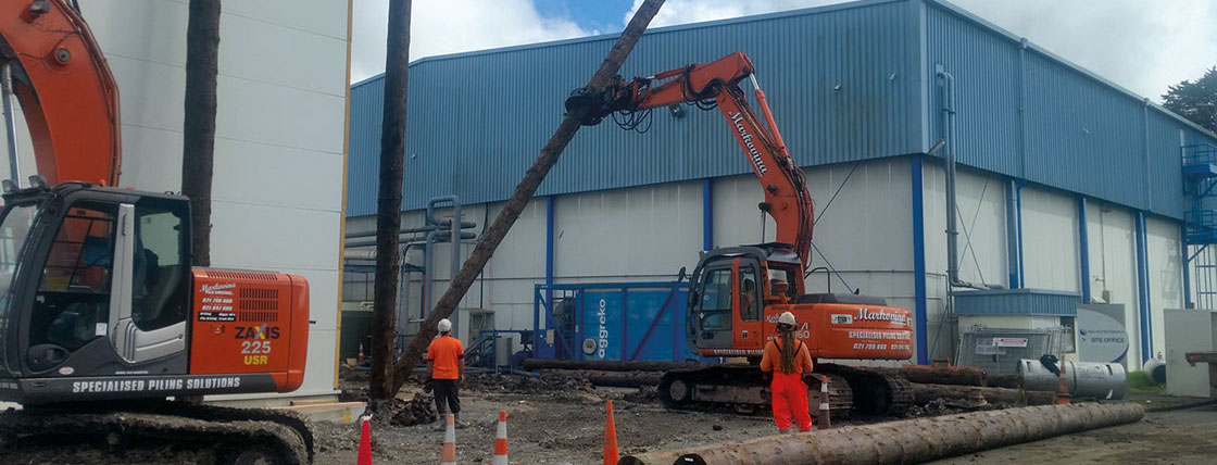 TTT Deep Pile Foundations being installed for a new commercial building.