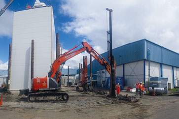 TTT Deep Pile Foundations being installed for a new commercial building.